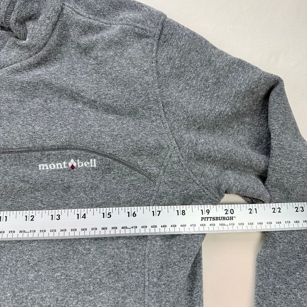 Montbell Melange Gray Full Zip Fleece Jacket Women Medium Outdoor - Picture 9 of 16